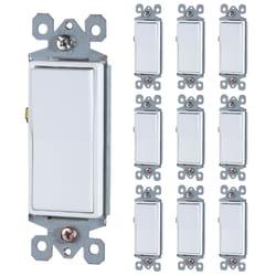 Faith 15 amps Three Pole 3-Way Paddle Switch White 10 pk