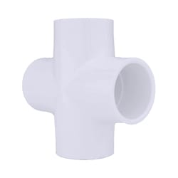 Charlotte Pipe Schedule 40 3/4 in. Slip X 3/4 in. D Slip PVC Cross 1 pk