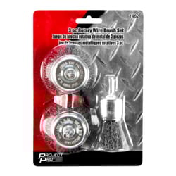 Performance Tool Project Pro Wire Cup Brush Steel 3 pc