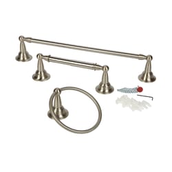 Moen Sage Brushed Nickel Towel Bar Brass