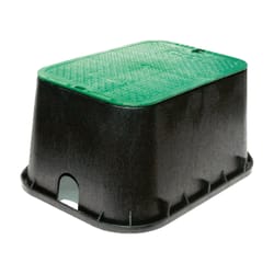 NDS 20 in. W X 13 in. H Rectangular Valve Box with Overlapping Cover Black/Green