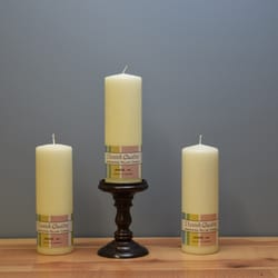 JANDE BLOKLYS Ivory Unscented Scent Pillar Candle