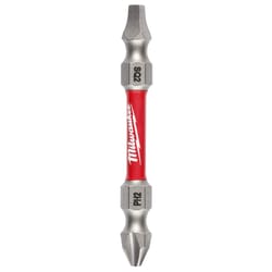 Milwaukee Shockwave Phillips/Square PH2/SQ2 X 2-3/8 in. L Impact Double-Ended Power Bit Steel 1 pc