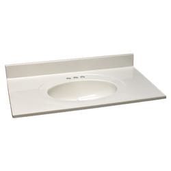 Design House Single Polished White Vanity Top