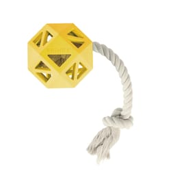 Pet Shop by Fringe Studio Yellow Rubber Pull My Way Pet Toy 1 pk