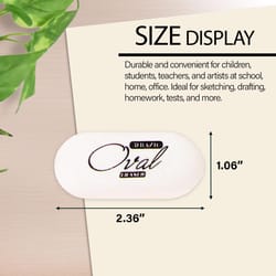 Bazic Products White Oval Pencil Erasers 4 pk
