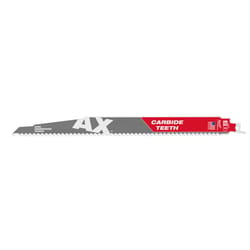 Milwaukee AX 12 in. Carbide Demolition Reciprocating Saw Blade 5 TPI 1 pk