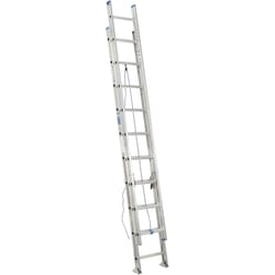 Werner 20 ft. H Aluminum Extension Ladder Type I 250 lb. capacity