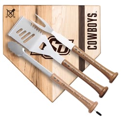 Baseball BBQ NCAA Stainless Steel Natural Grill Tool Set