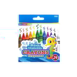 Bazic Products Washable Assorted Color Crayons 24 pk