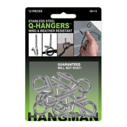 Hangman Silver Open Loop All Purpose Hanger 12 pk