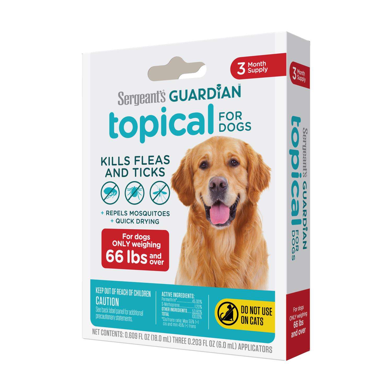 Sergeants Liquid Dog Flea and Tick Drops Permethrin, Smethoprene 0.61