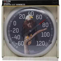 Taylor Eagle Dial Thermometer Plastic Multicolored 13.25 in.