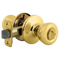 Kwikset Tylo Polished Brass Privacy Lockset 1-3/4 in.