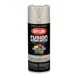 Krylon Fusion All-In-One Metallic Satin Nickel Paint+Primer Spray Paint 12 oz