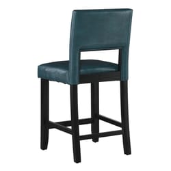 Linon Home Decor Blue Polyurethane Barstool 24 in.