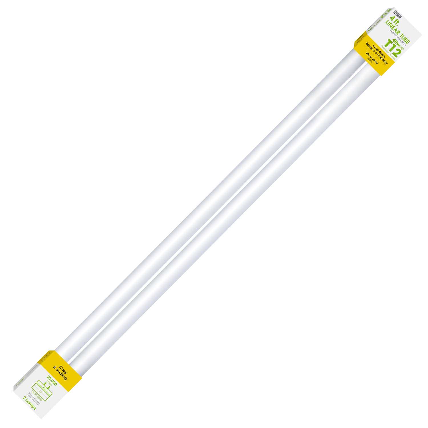 FEIT Electric 40 watts T12 48 in. L Fluorescent Bulb Warm White Linear