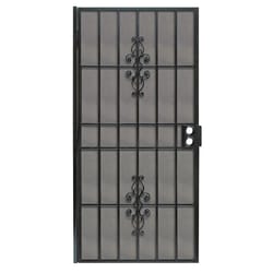 Precision 81-3/4 in. H X 36 in. W Flagstaff Black Steel Security Door