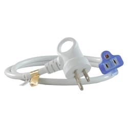 Conntek Indoor 3 ft. L White Extension Cord 16/3 SJTW