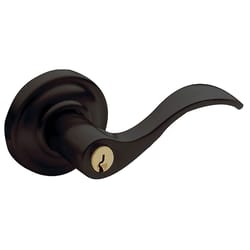 Baldwin Estate Wave Oil Rubbed Bronze Entry Lever 1-3/4 in.