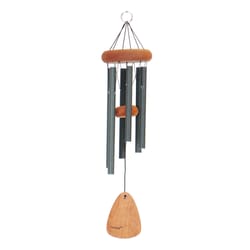 Festival Forest Green Aluminum/Wood 18 in. Wind Chime