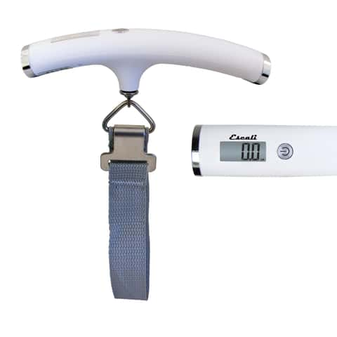 American Weigh Portable Hanging Luggage Scale, Built-In Tape Measure H-110  Black