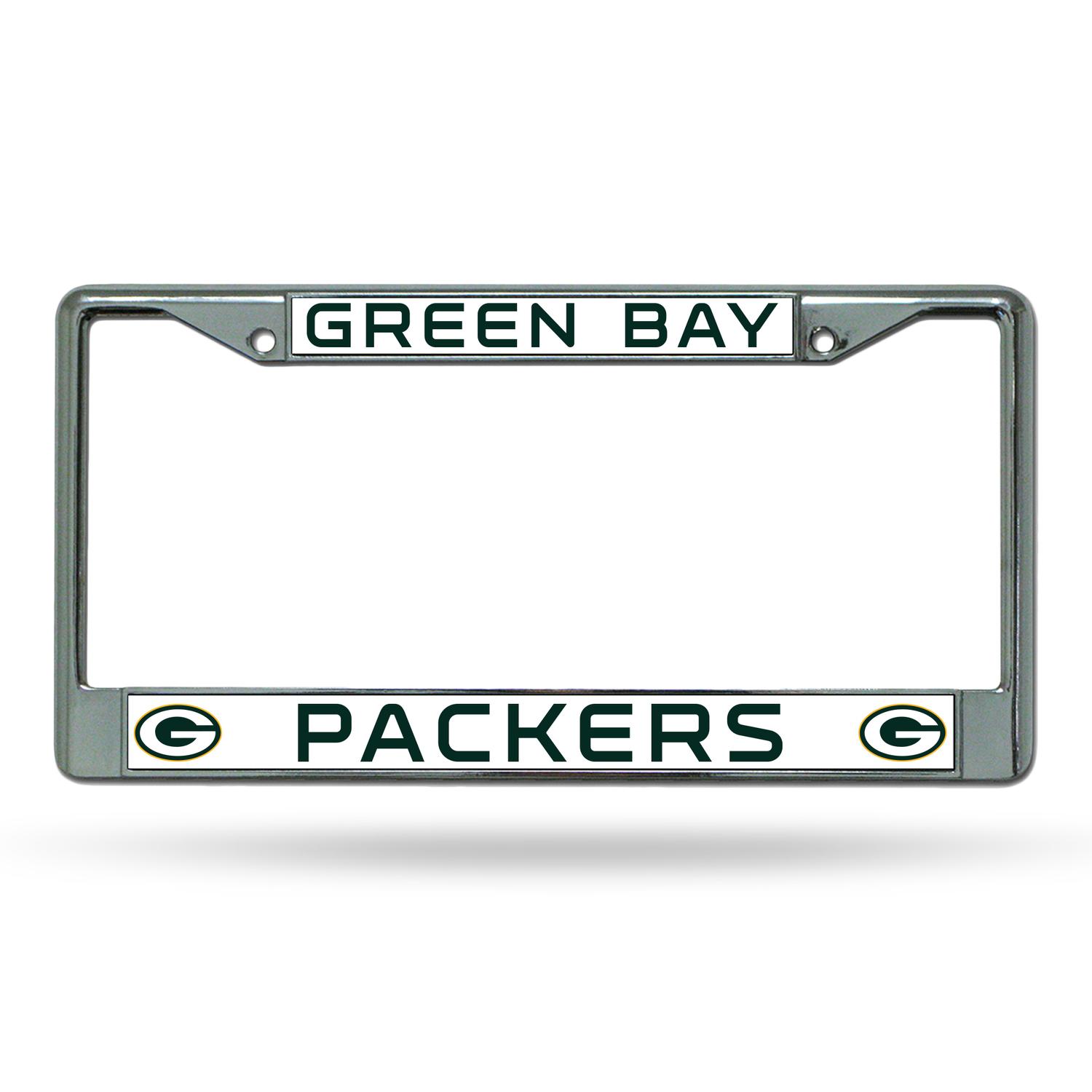 Green Bay Packers License Crystal Sport Silver Frame Sparkle 