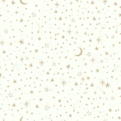 RoomMates 20.5 in. W X 16.5 ft. L Twinkle Little Star Gold Vinyl Peel and Stick Wallpaper