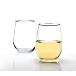 Totally Bamboo 15 oz Clear Glass White Wine Glass