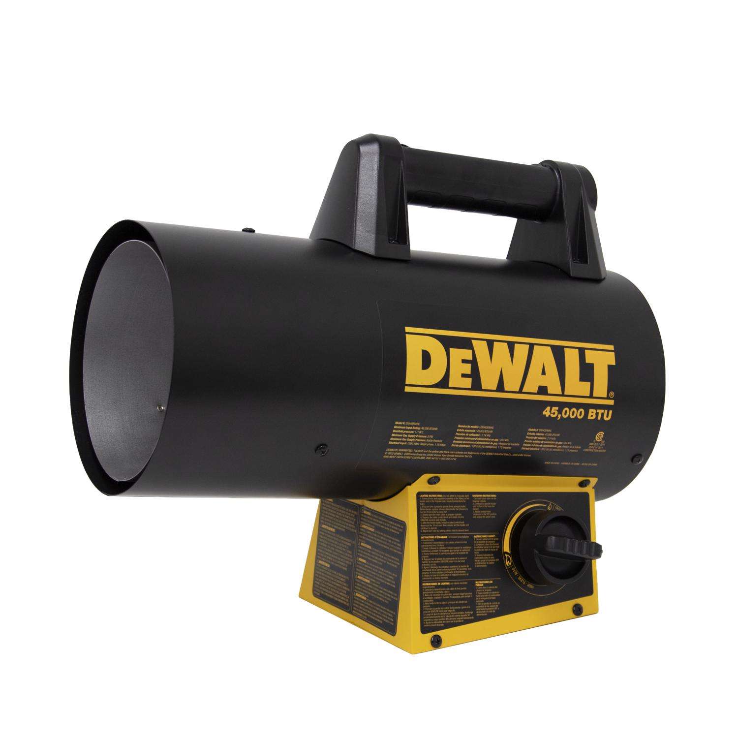 Dewalt 12,000 Btu High-speed Portable Outdoor Cordless Heavy Duty Propane  Radiant Jobsite Heater W/ Battery-powered Led Light & Usb Charge Ports :  Target