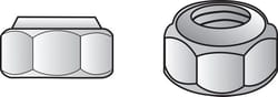 Hillman 7/16 in. Zinc-Plated Steel USS Nylon Lock Nut 50 pk