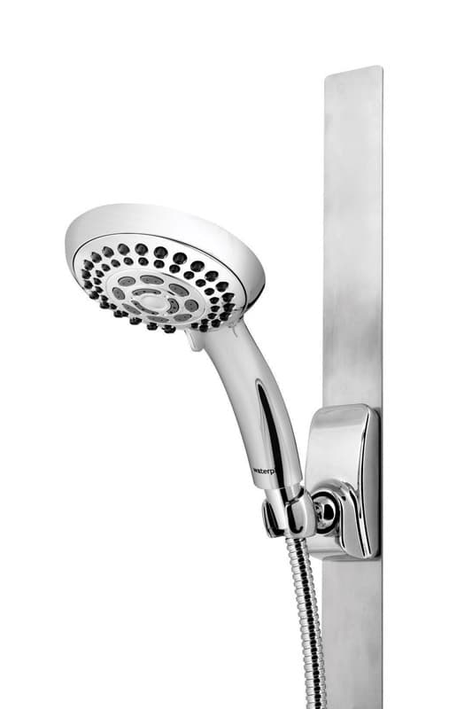 UPC 073950236126 product image for Waterpik Chrome Five settings Showerhead With Slide Bar 2.5 gpm | upcitemdb.com