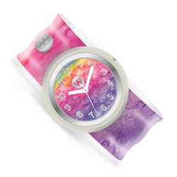 Watchitude Child's Rainbow Tie Dye Pink/Purple Analog Watch Silicone Water Resistant One Size Fits M