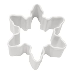 R&M International Corp 2 in. L Snowflake Cookie Cutter White 1 pc