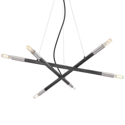 Westinghouse Felix Distressed Aluminum Black 6 lights Chandelier