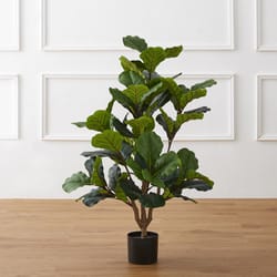 Glitzhome Green Plastic 61 in. H Artificial Potted Plant