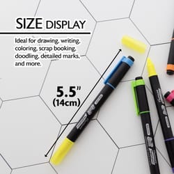 Bazic Products Twin Tip Neon Color Assorted Chisel Tip Highlighter 5 pk