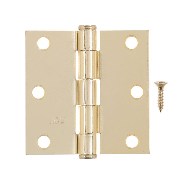 UPC 082901142218 product image for Ace 3in Bright Brass Removable Pin Residential Hinge | upcitemdb.com