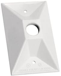 Sigma Engineered Solutions Rectangle Die-Cast Metal 1 gang 4.61 in. H X 2.85 in. W Lampholder Cover