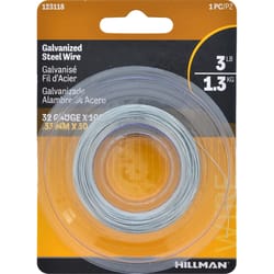 HILLMAN 100 ft. L Galvanized Steel 32 Ga. Wire