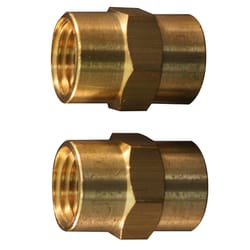 Milton Brass Hex Coupling 1/4 in. FPT X 1/4 in. FPT 2 pc