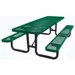 Leisure Craft Metal Green 96 in. Rectangle Picnic Table