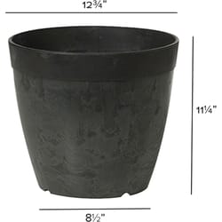 Novelty ArtStone 11.5 in. H X 12.8 in. W X 12.8 in. D X 12.8 in. D Resin Dolce Planter Black