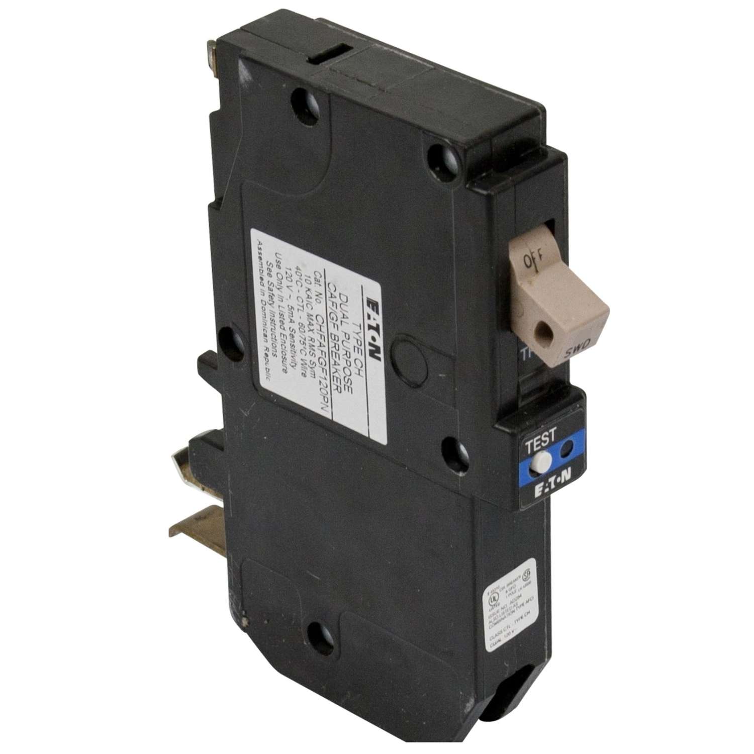 Eaton 15 amps Arc Fault/Ground Fault Single Pole Circuit Breaker Ace