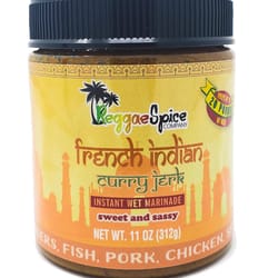 Reggae Spice Company French Indian Curry Jerk Sweet & Sassy Marinade 11 oz