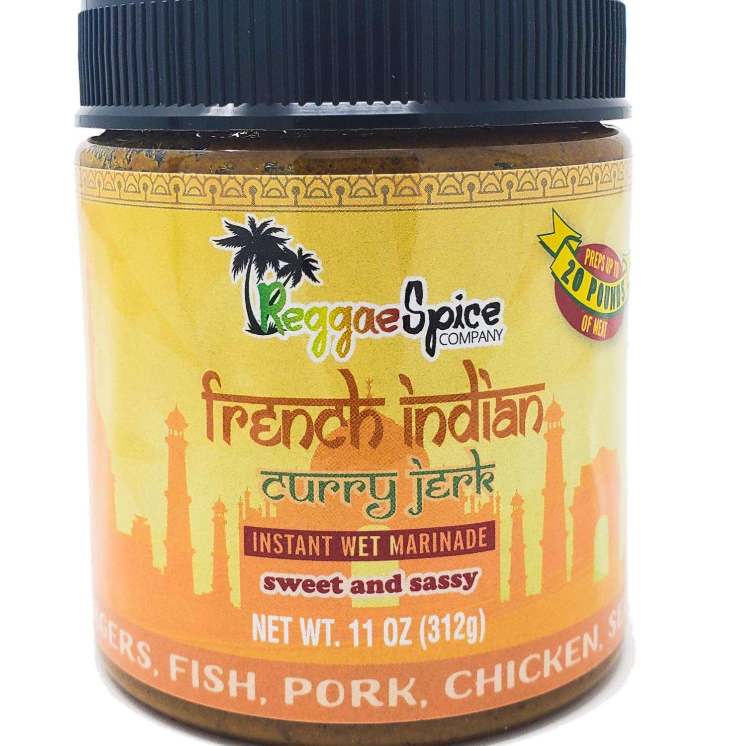 Reggae Spice Company French Indian Curry Jerk Sweet & Sassy Marinade 11