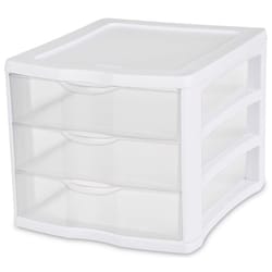 Sterilite 3.6 cu ft White Drawer Organizer 9.625 in. H X 11 in. W X 13.5 in. D Stackable