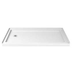 DreamLine SlimLine 2-3/4 in. H X 36 in. W X 60 in. L White Shower Base