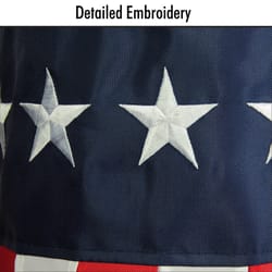In The Breeze U.S. Stars and Stripes Embroidered Windsock 60 in. H X 8 in. W