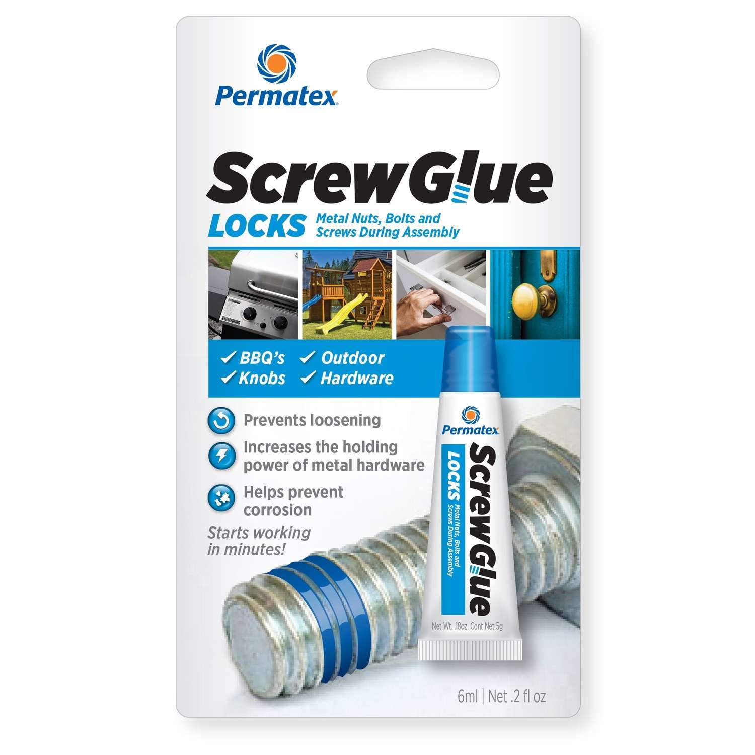 Permatex Screw Glue Medium Strength Adhesive 0.2 oz. - Ace Hardware